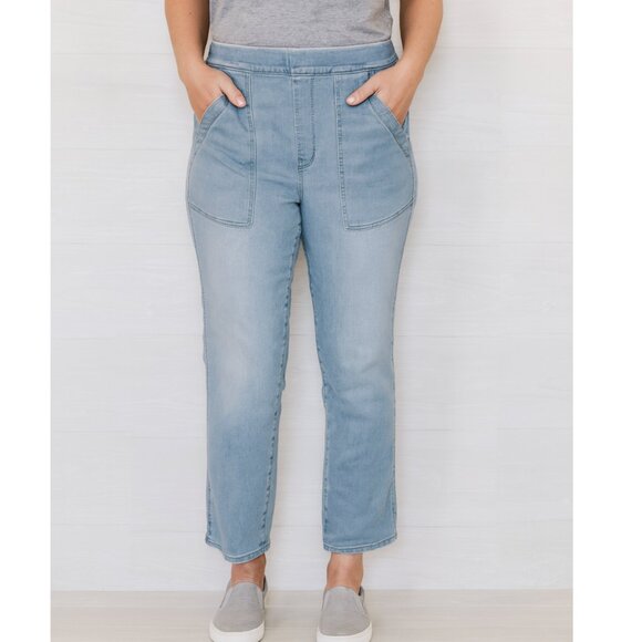 Madewell Women's Size XS Pull-On Relaxed Jeans in Bellview Wash - Picture 1 of 6